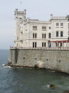 Trieste, Italy: sea view of Miramare Castle