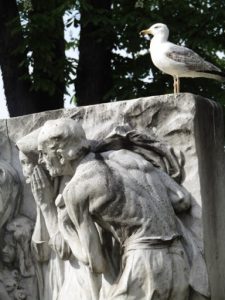Italy, Trieste: detail of statue of Elisabeth (Sisi) of Austria