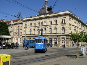 Croatia, Zagreb: old style trolleys