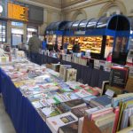 Croatia, Zagreb: train station book stall and bakery shop