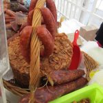 Croatia, Zagreb: sausage in market square