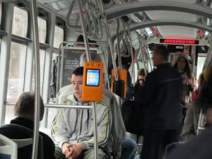 Croatia, Zagreb: interior of new trolley