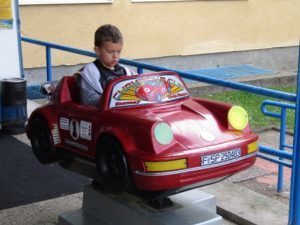 Croatia, Zagreb: boy in a toy