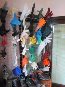 Croatia, Zagreb: gloves for sale