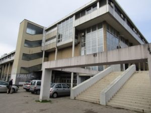 Croatia, Zagreb: side entry to arena