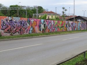 Croatia, Zagreb: graffiti wall