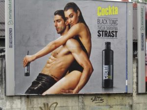 Croatia, Zagreb: sensual advert for a cocktail