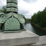 Slovenia, Ljubljana - lamp post detail