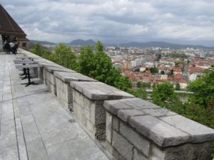 Slovenia, Ljubljana Castle view of the city