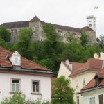 Slovenia, Ljubljana Castle from city center