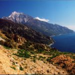 Greece: Mount Athos: view of the Aegean Sea