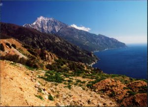 Greece: Mount Athos: view of the Aegean Sea