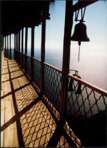 Greece: Mount Athos: view of the sea from Simonpeter monastery