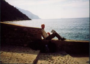 Greece: Mount Athos: Richard awaiting ferry