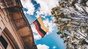 gay bogota image of building and flag