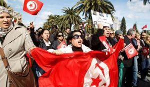 Tunisia rally against violence photo: nytimes.com