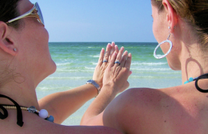 lesbians on beach